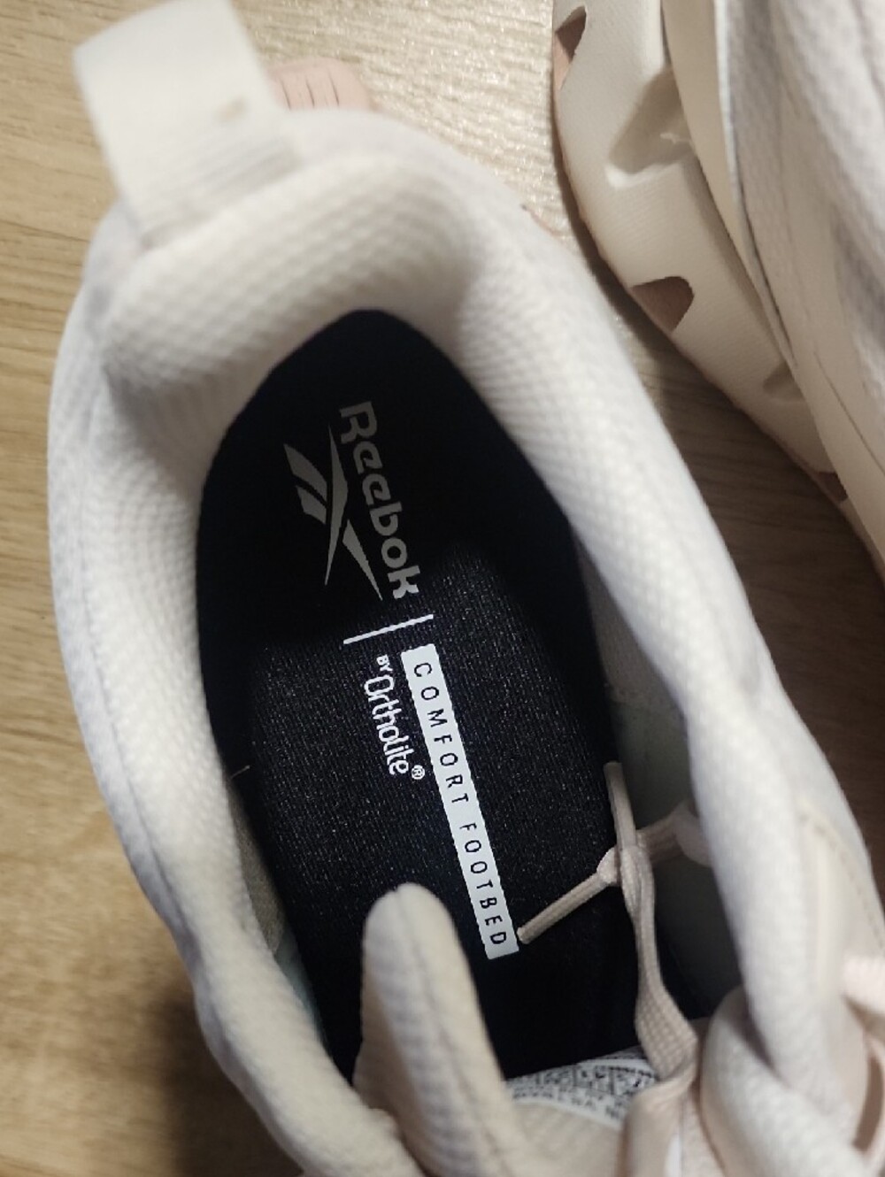 Reebok Light Pink and Beige Women's Sneakers - Picture 3 of 6